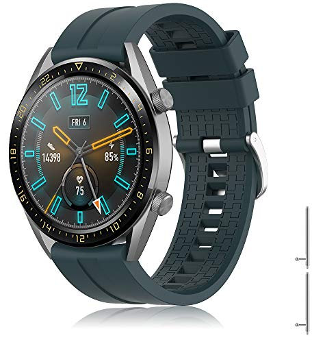 TOPsic Bracelet Huawei GT 2 Bandes de Montres pour Huawei Watch GT/Huawei GT 2 /Huawei Watch GT Active/Galaxy Watch 46mm/Gear S3, Bandes de Silicone de Sport 22mm