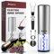Anpro Fully Automatic Electric Bottle Opener - Wine Pourer, Foil Cutter, Vacuum Cork, USB Charging Cable, for All Wine and Wine Lovers, Christmas, Father's Day, Valentine's Day, etc.…