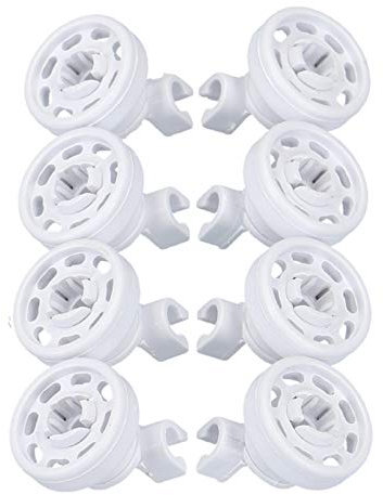 DL-pro 8x Korbrolle Oberkorb passend für Bosch Siemens Neff AEG Bauknecht Whirlpool Ikea 424717 für oberen Geschirrskorb Geschirrspüler Spülmaschine