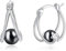 Perle Creolen für Damen Silber 925 Perlen Ohrringe Ocean Waves Schmuck Perle Creolen Ohrringe Perle Geschenk für Frauen Mädchen