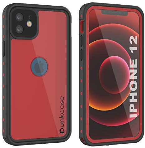 PunkCase Entworfen für iPhone 12, wasserdichte Hülle [StudStar-Serie] [Slim Fit] [IP68 Zertifiziert] [stoßfest] [schmutzdicht] [schneefest] 360° Ganzkörper-Schutzhülle für Apple iPhone 12 (6,1 Zoll)