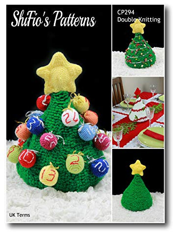 Crochet Pattern for Christmas Tree, Table Decoration Crochet Pattern, Crocheted Christmas Tree, Advent Calendar Crochet Pattern, UK Terminology, CP294