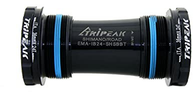 TRiPEAK Tretlager BSA/ITA/C60/CR1/T47, mit Stahllagern für 24 mm Shimano Hollowtech II Road/MTB Kurbelgarnituren, Gewinde BB kompatibel mit Trek, Giant, Specialized, Canyon, Campagnolo Rahmen