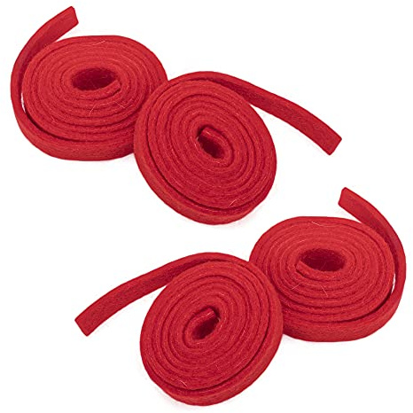 Yootones Klavier-Stimmgerät aus Wollfilz, Temperamentstreifen, professionelles Klavier-Stimmgerät für die Reparatur des Klaviers, Rot, 4 Stück