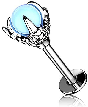 OUFER Body Piercing Helix Earrings 16G 316L Stainless Steel Dragon Claw Tragus Stud Earrings Labret Piercing Jewellery Lip Rings Conch Piercing Jewellery