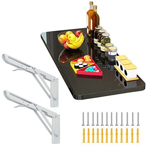 LIGUOYI Küche Klapptisch Holztisch Helle Arbeitsplatte, Weiß, Gelb, Schwarz, Blau Einfach Zu Säubern Klappbarer Küchen- Und Esstisch, Kinderschreibtisch Für Schlafzimmer/Küche/Balkon/Waschküche