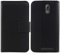 Dingshengk Nero Vera Real Pelle Case per BRONDI Amico Smartphone S Nero 5.7 Custodia Caso Premium Leather Cover Flip Guscio Protettiva Copertina Portafoglio Magnetico Anti Urto e Anti Graffi