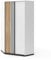 Arthauss Kids Corner Wardrobe Imola 01 Grey White & Salisbury Oak, Flat Pack with Hinged Doors, Wardrobe Organiser with Drawers, Perfect for Children Room