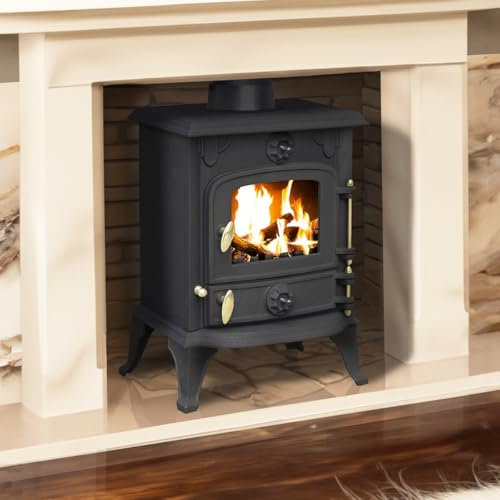 RoyalFire 5kW DEFRA Approved Cast Iron Solid Multifuel Wood Burning Stove