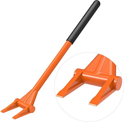 Dolibest Heavy Duty Crowbar, 70cm Long Handled Pry Bar Straight Large Wrecking Bar Roughneck Utility Bar Skirting Removal Tool Pallet Buster Breaker Demolition Tool with Soft Ergonomic Handle Sleeve