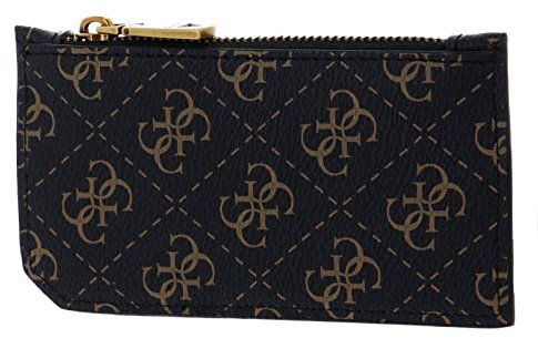GUESS Vezzola Smart Card Holder with Zipper Brown/Ochre