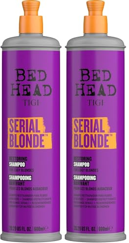 Bed Head by TIGI Serial Blonde Shampoo für beschädigtes blondes Haar, 600 ml Tropical (Packung mit 2)