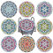 NAIMOER 8Stück Mandala Diamond Painting Untersetzer mit Halter, DIY Blume Untersetzer, Kaffee Diamant Painting Untersetzer für Erwachsene Kinder, Getränke Untersetzer, 5D Diamant Untersetzer