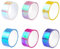 SamHeng 6 Rouleaux Holographique Rubans Adhésif Décoratifs, Imperméable Arc-en-Ciel Dégradé Bande de Masquage Autocollants Scrapbooking pour DIY Artisanal Fabrication de Cartes Emballage Cadeau