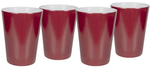 BC Taza melamina 2 t. rojo 4 piezas