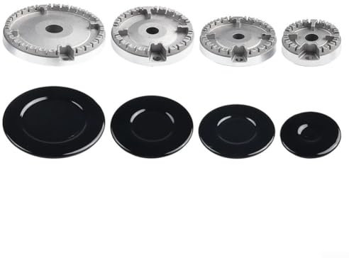 YUANGANG Quemadores de gas con tapa de cocina universal, tapa de quemador de estufa de gas, corona de horno y tapa de llama, juego de sombrero de cocina, 27DGPB253YRX0L3L4MY0I3
