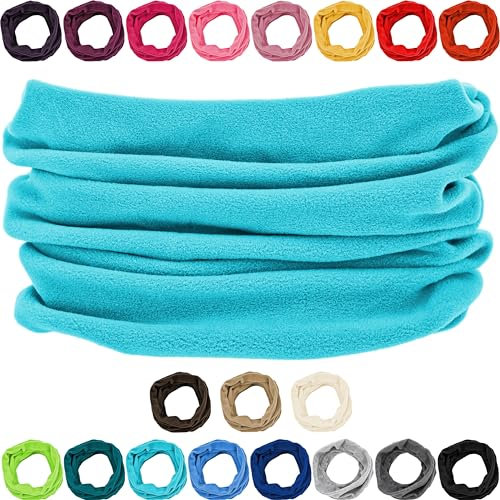 alles-meine.de GmbH Loop - Multifunktionstuch - viele Farben wählbar - Microfaser Fleece - türkis blau - UNIVERSAL Größe - Schlauchschal/Pulswärmer/Halstuch/Mütze - für BAB..