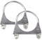 Exhaust Clamp - 2 Pcs 76mm Heavy Duty Galvanized Pipe Clamps for Exhaust Repair, U-Bolt Clamps for 76mm Diameter Tail Pipes