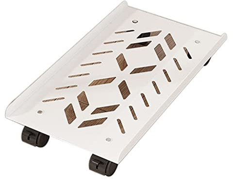 MIQXUAN Speaker Stands Speaker Mounts Steel Computer Tower Stand,Mobile CPU Stand With 2 Lockable Rolling Caster Wheels, PC Holder