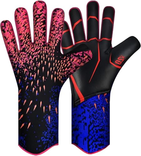 Fußball-torwarthandschuhe, Ultimativer Grip, Fußball-torwarthandschuhe Mit Größe 6/7/8/9/10, Starker Empfänger, American Football Für Männer, Jungen, Jugendliche, Erwachsene, (Size:6,Color:B)