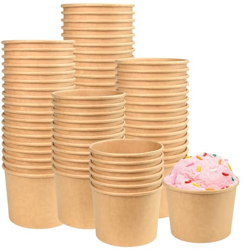 Kleemeiero 50 Stück Pappbecher, 240ML Einwegbecher Kaffeebecher Teebecher Coffee-to-Go Papier Tassen Probierbecher Trinkbecher Partybecher Einweg Becher Papier für Heißen und Kalten Getränken