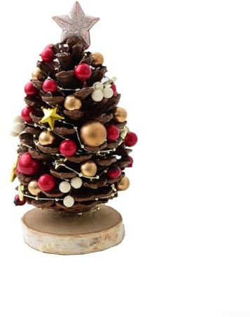 Wunderschöne Miniatur-HolzweihnachtsFür als Baum mit ChFor Arming Design-Elemente im Inneren (D)