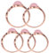 VALICLUD Damen-mondstein-set in Roségold 18 Karat Vergoldet Hochzeitsschmuck Größe 6–10