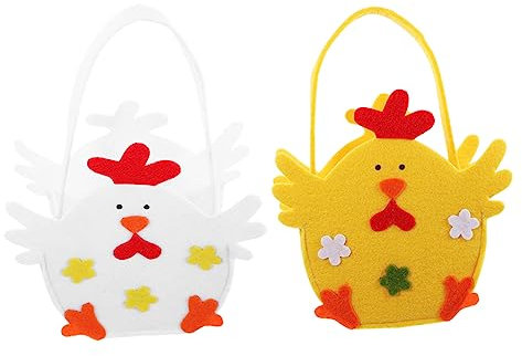MAGICLULU 2St Küken- -Tasche Osterhasenkorb aus Filz Frühling Innendekoration geschenktüte ostern ostergeschenktüten Geschenktüte für ostern tasche Stoff