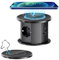 WildFun Enchufe eléctrico emergente para encimera de Cocina, regleta de enchufes Oculta retráctil con Cargador inalámbrico de 15 W 3 enchufes de CA 1 Puerto USB-A y 1 Puerto USB-C