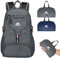 flintronic Leicht Wanderrucksack Klein, 20L Faltbarer Rucksack Ultra Leicht, Unisex Tagesrucksack Outdoor, Wasserdichter Wanderrucksack für Camping, Outdoor, Wandern, Radfahren (Grau)