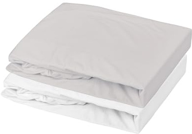 Mon PTIT Dodo Set of 1 PU Underlay + 1 Fitted Sheet White/Mouse 70 x 140 cm