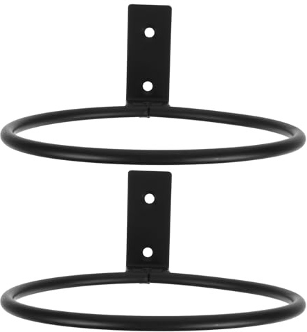 Yardwe 2pcs Foldable Iron Elevated Pet Bowl Stand Wall Mounted Holder for Cats and Dogs with Space-saving Installation and Height-adjustable Raised Design
