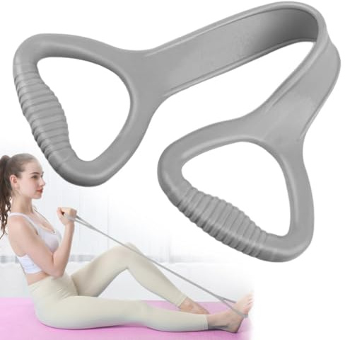 Fitnesswiderstandsband mit Griffen,8-förmiges Yoga-Zugband mit Griffen, Pedal Widerstandsband mit Schlaufen, Multifunktionales Expander Fitnessband für Yoga & Pilates (B)