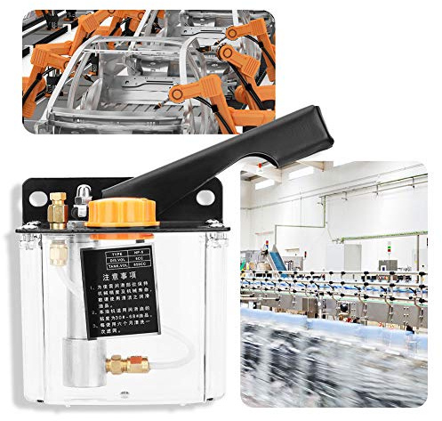 Hidyliu Manuelle Schmierpumpe -5R, Kompakte, Rechtshändig Bedienbare 650-CC-Pumpe, Perfekt für CNC-Werkzeugmaschinen und Industrieanlagen