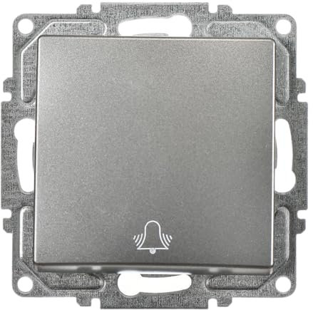 Gunsan Visage Taster Glocke Klingel Unterputz Dunkelsilber