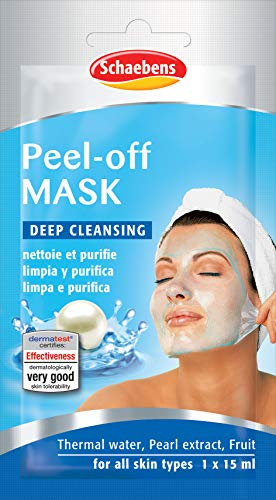 Peel-Off Maske für alle Hauttypen mit Thermalwasser, Perlenextrakt und Fruchtschaebens