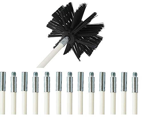 Kit de nettoyage pour conduit de sèche-linge - Brosse synthétique - Utilisation avec ou sans perceuse électrique
