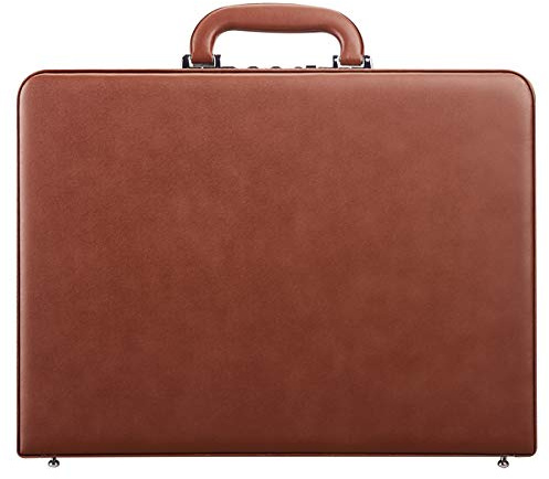 Aktentasche Hard Attachment Aktentasche für Männer & Frauen / Dünne Hardside Laptoptasche mit Combo-Schloss, Braun, D2820F