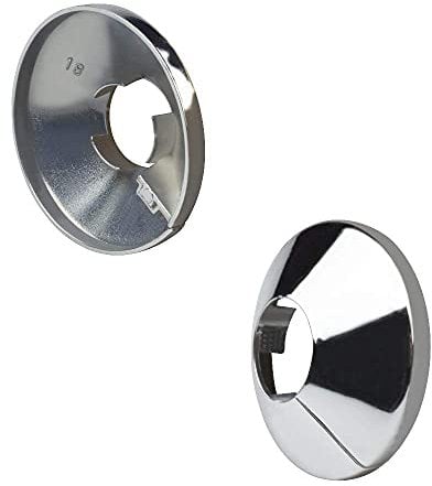 Abdeckrosette Klapprosette Einzeln 15 16 18 20 22 25 28 mm Heizkörper Weiß chrom (28 mm/chrom)