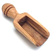 Mini pelle à sel en bois d'olivier 6 cm