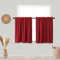 KOUFALL Red Short Curtains for Bedroom 2 Panels Set Blackout Curtains for Small Windows Boys Room Width 34 x 30 Inch Length