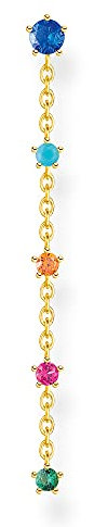 Thomas Sabo Einzel Ohrstecker Vintage weiße Steine gold vergoldetes Silber H2194-488-7