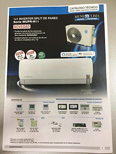 CONJUNTO SPLIT 5000W AIRE ACONDICIONADO MUNDOCLIMA MUPR-18-H11