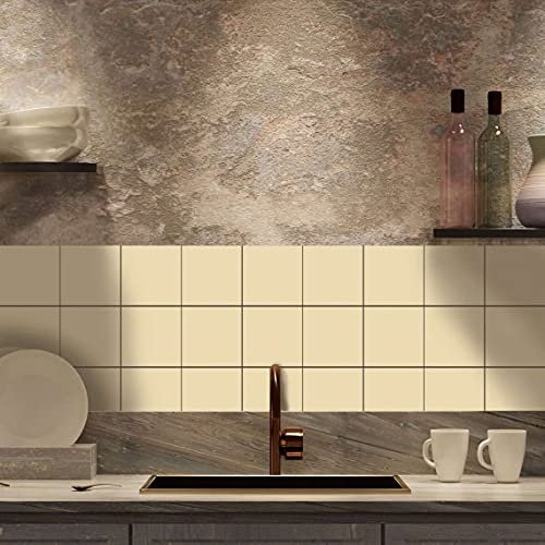 ADesign 32 Pz Adesivi per Piastrelle Bagno e Cucina 15 x15 cm Autoadesivo Decorazione Adesivo murale in PVC Impermeabile Adesivi Pavimento Parete mattonelle mosaico stile /T1090