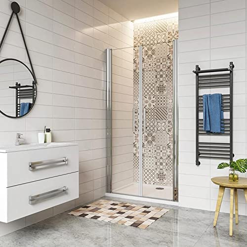 AICA porte de douche battante 90x187cm avec un receveur de douche 90x70cm