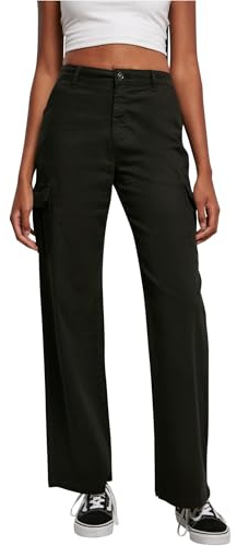 Urban Classics Damen Ladies High Waist Straight Cargo Pants