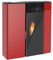 STUFA A PELLET LINCAR FLAT 502 SLIM ACCIAIO BORDEAUX KW 9,7