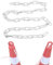 Plastic Chain Barrier Link Safe Decorative Garden Fence 5M/Pack, 6mm, White