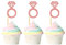 Blumomon 24 Stück rotgoldene Diamant-Ringe Cupcake-Toppers Glitzer-Diamant Hochzeitsring Cupcake-Picker für Hochzeit, Verlobung, Jahrestag, Valentinstag, Partyzubehör