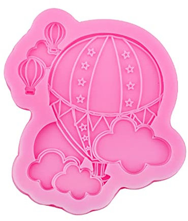 DACONGMING Regenbogen Wolke Heißluftballon Silikonform Fondant Schokolade DIY Ton Silikon Werkzeug Silikon Backform Rund 3 cm (1-C, One Size)